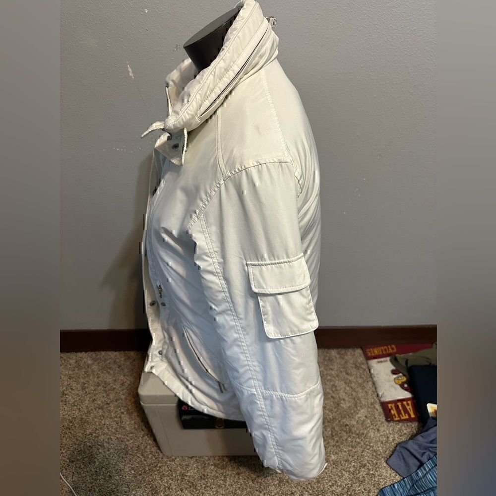 Calvin Klein Womens Small Puffer Full ZIP Jacket Hood Zip In - Picture 2 of 7